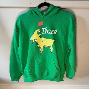 Gildan Tiger the Goat Masters Hoodie Green Yellow